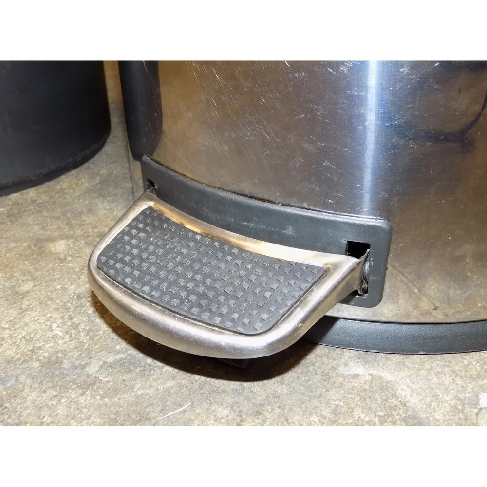 13gal Stainless Touchless Commercial Hands Free Step Trash Can & HD Liner